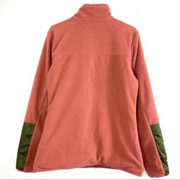 COLUMBIA Reversible Fleece-Line Zip up Winter Jacket in Olive Green with Pink - Picture 4 of 9